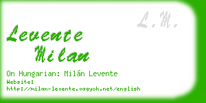 levente milan business card