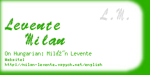 levente milan business card